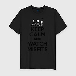 Мужская slim-футболка Keep Calm & Watch misfits