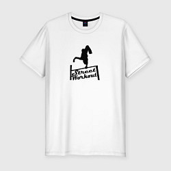 Футболка slim-fit Дворовая Гимнастика солнышко, цвет: белый