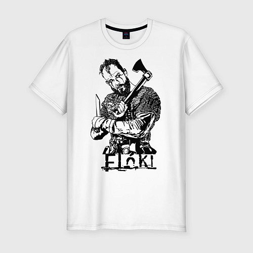 Мужская slim-футболка Floki Killer / Белый – фото 1