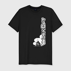 Футболка slim-fit WorkOut W3, цвет: черный