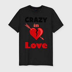 Футболка slim-fit Crazy in love, цвет: черный