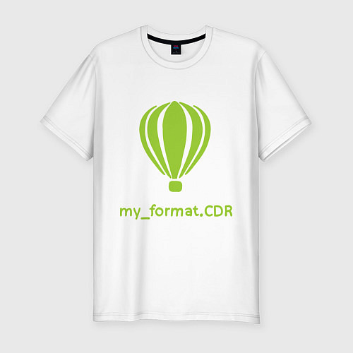 Мужская slim-футболка CorelDRAW / Белый – фото 1
