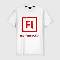 Мужская slim-футболка Adobe Flash
