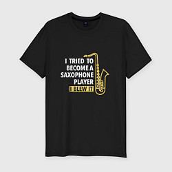 Футболка slim-fit Saxophone Player, цвет: черный