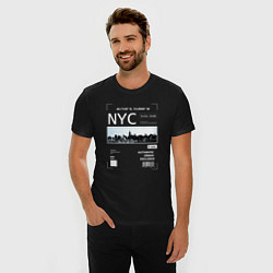 Футболка slim-fit NYC Style, цвет: черный — фото 2