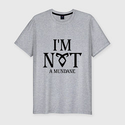 Футболка slim-fit I'm not a mundane, цвет: меланж