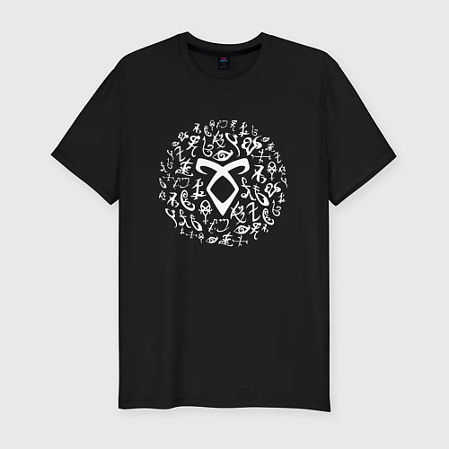 Мужская slim-футболка Shadowhunters Runes / Черный – фото 1