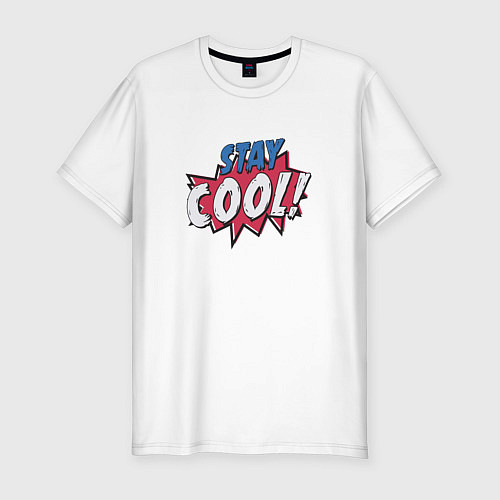 Мужская slim-футболка Stay Cool! / Белый – фото 1