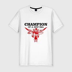 Мужская slim-футболка Champion of a new era