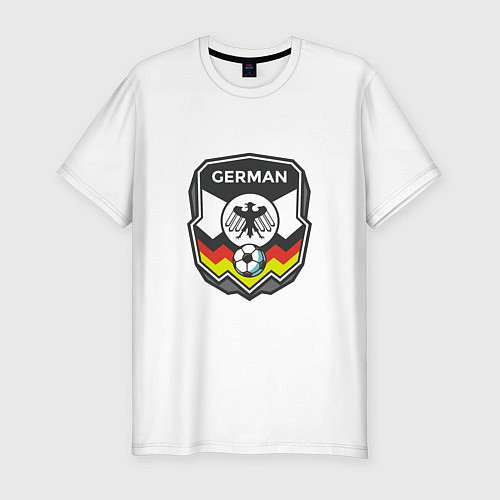 Мужская slim-футболка German Football / Белый – фото 1