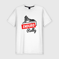 Футболка slim-fit EDNURO Rally, цвет: белый