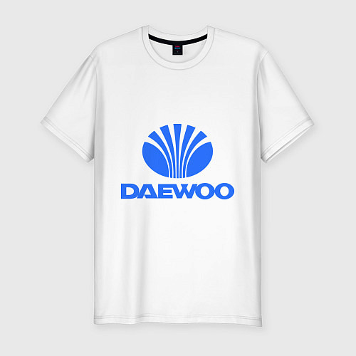 Мужская slim-футболка Logo daewoo / Белый – фото 1