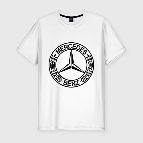 Мужская slim-футболка Mercedes-Benz / Белый – фото 1