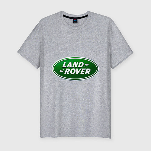 Мужская slim-футболка Logo Land Rover / Меланж – фото 1