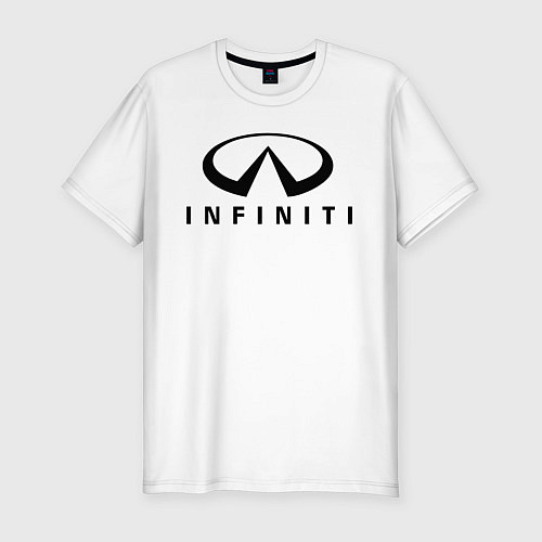 Мужская slim-футболка Infiniti logo / Белый – фото 1