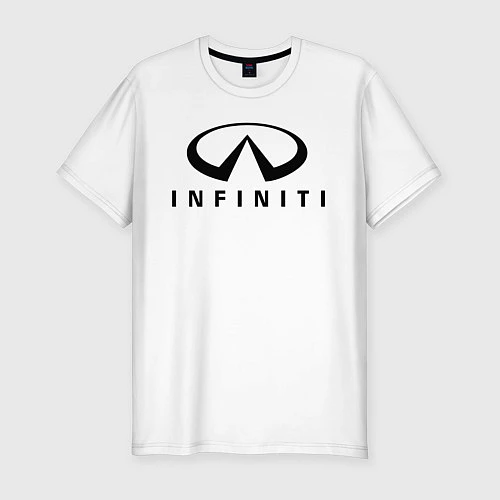 Мужская slim-футболка Infiniti logo / Белый – фото 1