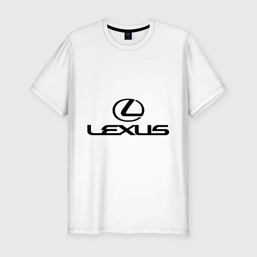 Мужская slim-футболка Lexus logo / Белый – фото 1