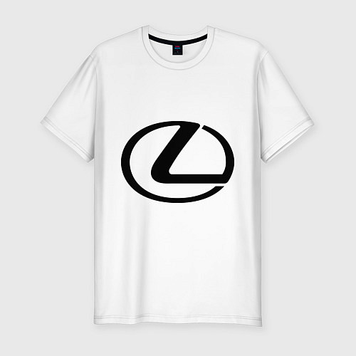 Мужская slim-футболка Logo lexus / Белый – фото 1