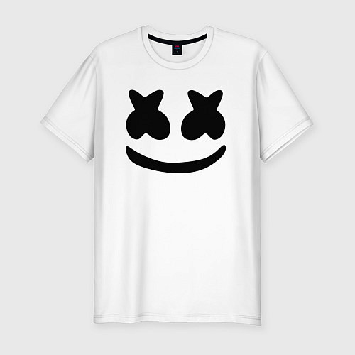 Мужская slim-футболка Marshmello / Белый – фото 1