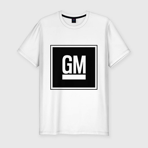 Мужская slim-футболка GM / Белый – фото 1