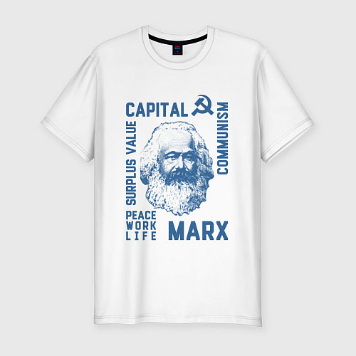 Мужская slim-футболка Marx: Capital / Белый – фото 1