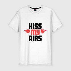 Мужская slim-футболка Kiss my airs