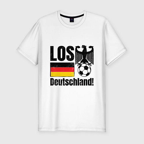 Мужская slim-футболка Los Deutschland / Белый – фото 1