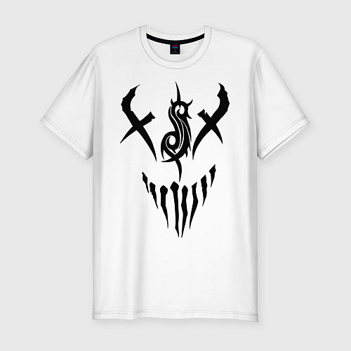 Мужская slim-футболка Slipknot Demon / Белый – фото 1