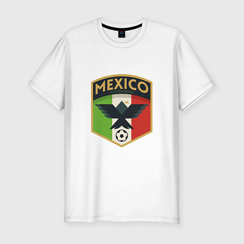 Мужская slim-футболка Mexico Football / Белый – фото 1