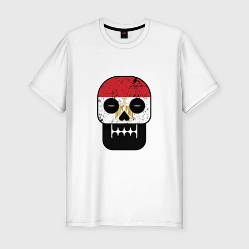 Мужская slim-футболка Egypt Skull / Белый – фото 1