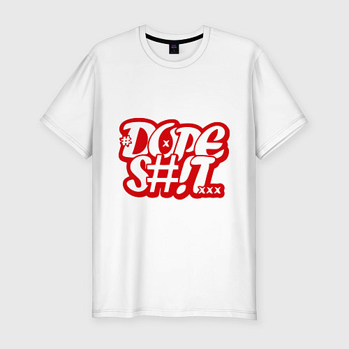 Мужская slim-футболка Dope S#!t / Белый – фото 1