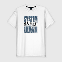 Футболка slim-fit System of a Down большое лого, цвет: белый