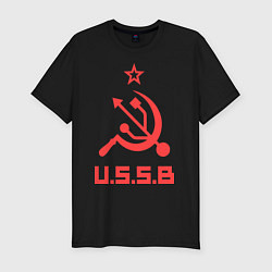 Футболка slim-fit USSB, цвет: черный