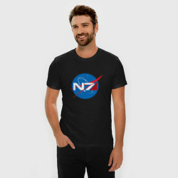 Футболка slim-fit NASA N7, цвет: черный — фото 2