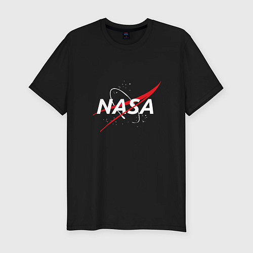 Мужская slim-футболка NASA: Space Arrow / Черный – фото 1