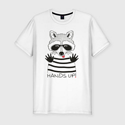 Футболка slim-fit Hands Up, цвет: белый