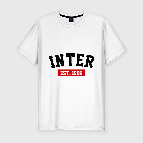 Мужская slim-футболка FC Inter Est. 1908 / Белый – фото 1