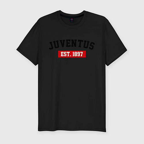 Мужская slim-футболка FC Juventus Est. 1897 / Черный – фото 1