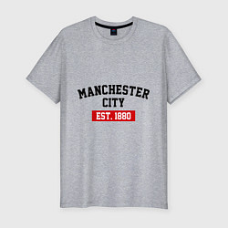 Мужская slim-футболка FC Manchester City Est. 1880