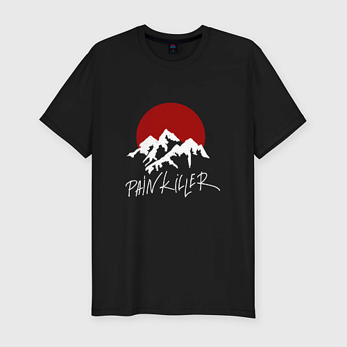 Мужская slim-футболка Painkiller Mountain / Черный – фото 1
