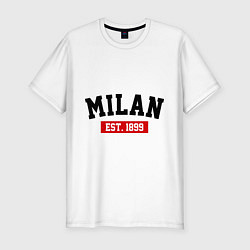 Футболка slim-fit FC Milan Est. 1899, цвет: белый