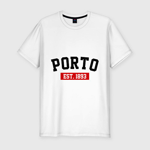 Мужская slim-футболка FC Porto Est. 1893 / Белый – фото 1