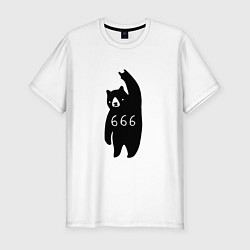 Футболка slim-fit Bad Bear: 666 Rock, цвет: белый