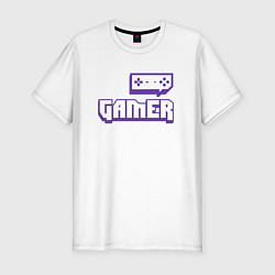 Футболка slim-fit Twitch Gamer, цвет: белый