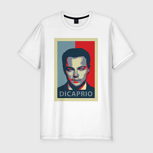 Мужская slim-футболка DiCaprio Art / Белый – фото 1