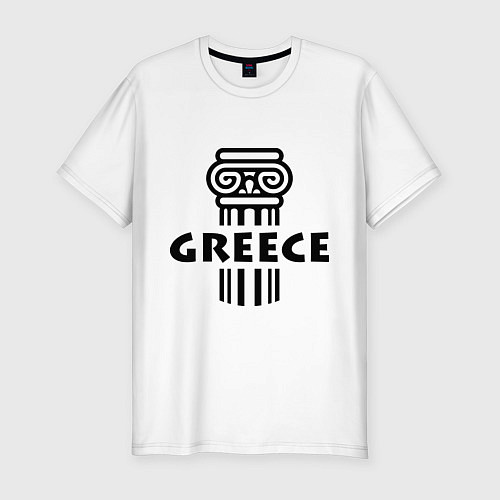 Мужская slim-футболка Греция / Белый – фото 1