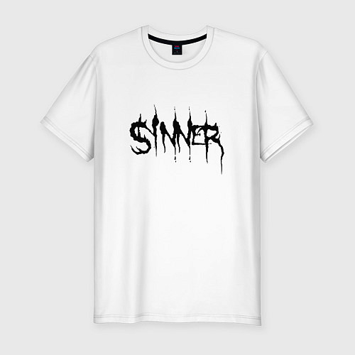 Мужская slim-футболка Real Sinner / Белый – фото 1