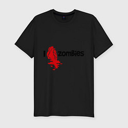 Футболка slim-fit I love zombies, цвет: черный