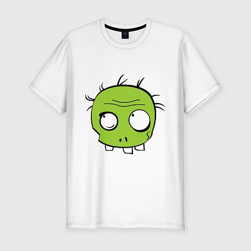 Мужская slim-футболка Zombie (plant) / Белый – фото 1