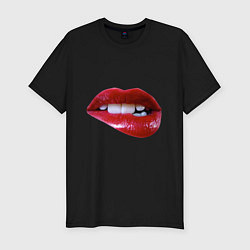 Мужская slim-футболка Sexy lips